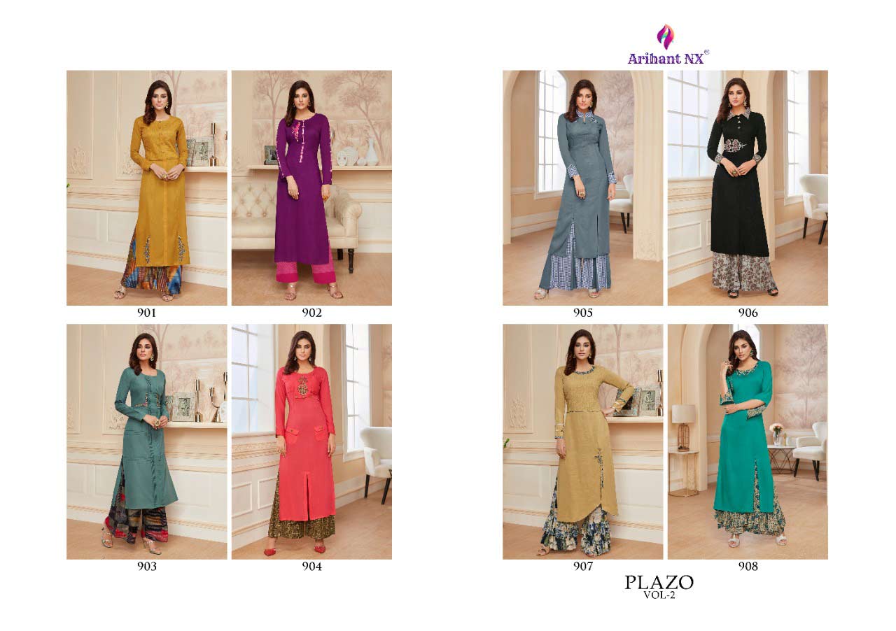 Plazo Vol-2 Arihant Nx Rayon Print Kurti Catalog Plazo Vol-2 Arihant Nx Rayon Print Kurti Catalog